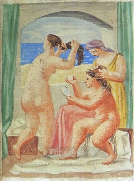髪型 3 1922 年キュビズム パブロ・ピカソ Oil Paintings